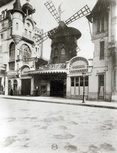 De Moulin Rouge in Parijs, 1921 door Eugène Atget